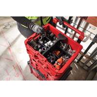 Bac &agrave; profil bas PACKOUT, 15" x 18-5/8" x 6-5/8", Noir/Rouge Distribution Jean Lapalme