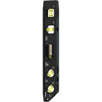 Billet Torpedo Level, 9" L, Aluminum, 4 Vials, Magnetic Distribution Jean Lapalme