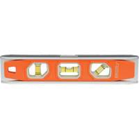 Glo-View&reg; Torpedo Level, 9" L, Aluminum, 3 Vials, Magnetic Distribution Jean Lapalme