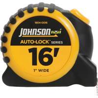 Ruban &agrave; mesurer Auto-Lock avec agrafe de ceinture en acier, 1" x 16', Marques de goujon 1/16" Distribution Jean Lapalme