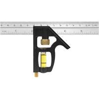 Heavy-Duty Inch/Metric Combination Square, 6" L, 1/8"/1/16"/1/32" Graduations, Stainless Steel Distribution Jean Lapalme