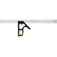 Heavy-Duty Inch/Metric Combination Square, 16" L, 1/8"/1/16" Graduations, Stainless Steel Distribution Jean Lapalme
