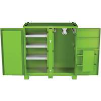 Armoire de rangement d'&eacute;PI sur place, Acier, Vert lime haute visibilit&eacute; Distribution Jean Lapalme