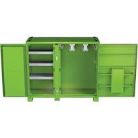 Armoire de rangement d'&eacute;PI sur place, Acier, Vert lime haute visibilit&eacute; Distribution Jean Lapalme