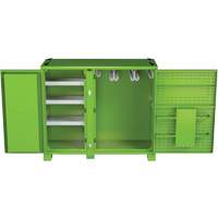 Armoire ventil&eacute;e pour le rangement d'&eacute;PI sur place, Acier, Vert lime haute visibilit&eacute; Distribution Jean Lapalme