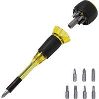 8-in-1 Tru-Grip Screwdriver with Stubby, 6-57/100" L, Plastic Handle Distribution Jean Lapalme