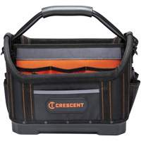 14" Tradesman Open Top Tool Bag, 1680 Denier/Polyester, 25 Pockets, Black/Grey/Orange Distribution Jean Lapalme