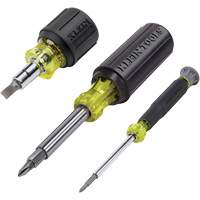 3-Piece Multi-Bit Screwdriver & Nut Driver Set, 12-63/100" L, Cushion Grip Handle Distribution Jean Lapalme