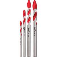 4-Piece Hard Tile & Glass Specialty Drill Bit, 1/4"/1/8"/3/16"/5/16", Carbide Distribution Jean Lapalme