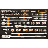 Jeu doutils de m&eacute;canicien 120XP &agrave; entraînement de 1/4", 3/8" et 1/2" avec plateau en mousse, 89 M Distribution Jean Lapalme