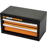 Heavy Gauge Mini Toolbox, 6" W, 2 Drawers, Black/Orange Distribution Jean Lapalme