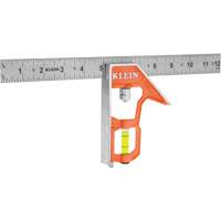 &eacute;querre combin&eacute;e, 12" lo, 1/8"/1/16"/1/32" Graduations, Acier inoxydable Distribution Jean Lapalme