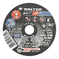 Portable Small Diameter Reinforced Cut-Off Wheels - Zip, 2" x 1/8", 5/16" Arbor, Type 1, Aluminum Oxide, 31000 RPM Distribution Jean Lapalme