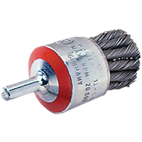 Mounted Knot-Twisted Wire Brush, 1-1/8" Dia., 0.02" Wire Dia., 1/4" Shank Distribution Jean Lapalme