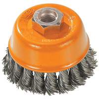 Knot-Twisted Wire Cup Brush, 3" Dia. x M10x1.5 Arbor Distribution Jean Lapalme