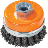 Knot-Twisted Wire Cup Brush with Ring, 3" Dia. x 5/8"-11 Arbor Distribution Jean Lapalme