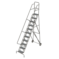 &eacute;chelles roulantes en acier, 11 marches, Largeur de la marche 16", Hauteur de la plateforme 110", Acier Distribution Jean Lapalme