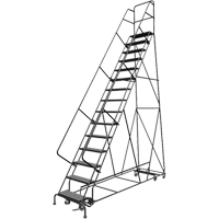 &eacute;chelles roulantes multidirectionnelles, 15 marches, Largeur de la marche 24", Hauteur de la plateforme 150", Acier Distribution Jean Lapalme