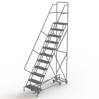&eacute;chelles roulantes multidirectionnelles, 11 marches, Largeur de la marche 24", Hauteur de la plateforme 110", Acier Distribution Jean Lapalme