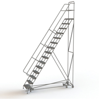 &eacute;chelles roulantes multidirectionnelles, 15 marches, Largeur de la marche 24", Hauteur de la plateforme 150", Acier Distribution Jean Lapalme