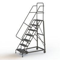 &eacute;chelles roulantes robustes, 7 marches, Largeur de la marche 24", Hauteur de la plateforme 70", Acier Distribution Jean Lapalme