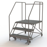 Plateforme de travail mobile, Acier, 3 Marches, 30" ha, 36" p, 36" Marche, Stri&eacute; Distribution Jean Lapalme
