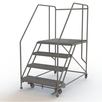 Plateforme de travail mobile, Acier, 4 Marches, 40" ha, 36" p, 36" Marche, Stri&eacute; Distribution Jean Lapalme