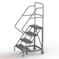 Safety Slope Rolling Ladder, 4 Steps, Serrated, 50° Incline, 40" High Distribution Jean Lapalme
