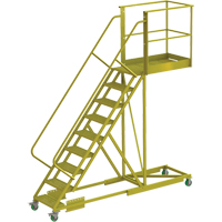 Cantilever Rolling Ladder, Supported, 9 Steps, 40" Platform Depth, 90" Platform Height Distribution Jean Lapalme