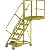 Cantilever Rolling Ladder, Unsupported, 6 Steps, 40" Platform Depth, 60" Platform Height Distribution Jean Lapalme