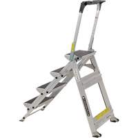 &eacute;chelle escabeau avec roues pivotantes, 4 marches, 44,25" x 22,13" x Hauteur 59" Distribution Jean Lapalme