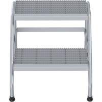 Escabeau en aluminium, 2 marche(s), 22-13/16" la x 24-9/16" lo x 20" h, Capacit&eacute; 500 lb Distribution Jean Lapalme