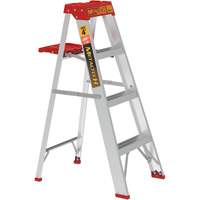Step Ladder with Paint Tray, 4', Aluminum, 200 lbs. Capacity, Type 3 Distribution Jean Lapalme