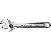 Cl&eacute;s &agrave; molette Crescent, 8" lo, la max. 1-1/8", Chrome Distribution Jean Lapalme