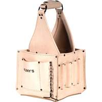 Electrical & Maintenance Tool Pouches, Leather, 17 Pockets, Beige Distribution Jean Lapalme