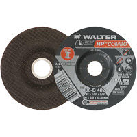 Meule combin&eacute;e HP Combo &agrave; moyeu d&eacute;port&eacute;, 4" x 1/8", Arbre de 5/8", Type 27 Distribution Jean Lapalme