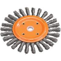 Knot-Twisted Wire Bench Wheel, 8" Dia., 0.0118" Fill, 5/8" Arbor, Steel Distribution Jean Lapalme