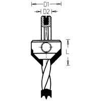 Countersinks, 16 mm, Carbide Distribution Jean Lapalme
