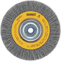 Crimped Bench Wire Brush, 6" Dia., 0.014" Fill, 5/8" - 1/2" Arbor Distribution Jean Lapalme