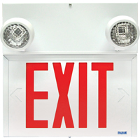 Enseignes/lampes combin&eacute;es Stella - Exit, DEL, &agrave; raccordement fixe, 12-1/8'' lo x 12-1/2" la, Anglais Distribution Jean Lapalme