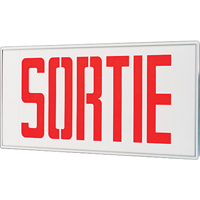 Enseignes sortie Stella - Sortie, DEL, &agrave; raccordement fixe, 17-1/2" lo x 18-1/2" la, Français Distribution Jean Lapalme