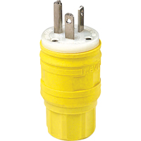 Wetguard Watertight Straight Blade Plug, Plastic, 20 A, 250 V Distribution Jean Lapalme