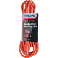 Extension Cord, Indoor/Outdoor, SJTW, 16/3 AWG, 13 A, 15' Distribution Jean Lapalme