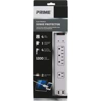USB Charging Surge Protectors, 4 Outlets, 1200 J, 1875 W, 4' Cord Distribution Jean Lapalme