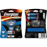 Lampe frontale Vision, DEL, 100 lumens, 10 hres de fonctionnement, piles AAA Distribution Jean Lapalme