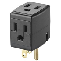 Cube triple mis &agrave; la terre, 3 Prise(s), Aucune, 15 A, 1875 W, 125 V Distribution Jean Lapalme