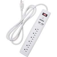 USB Charging Surge Protector, 6 Outlets, 1200 J, 1875 W, 6' Cord Distribution Jean Lapalme