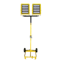 Chariot d'&eacute;clairage &agrave; deux t&ecirc;tes avec treuil, DEL, 400 W, 60 000 lumens, Boîtier en Aluminium Distribution Jean Lapalme