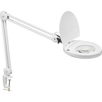 LED Magnifier with A-Bracket, 3 Diopter, LED Light, 47" Arm, C-Clamp, White Distribution Jean Lapalme