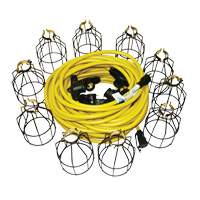 LED Stringlights, 10 Lights, 100' L, Metal Housing Distribution Jean Lapalme